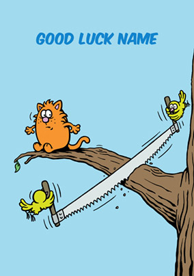Learn to Speak Cat - Good Luck Card - Cutting Branch