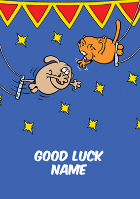 Learn to Speak Cat - Good Luck Card - Trapeze Act