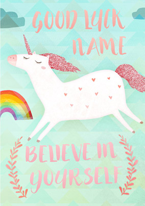 Unicorn Good Luck Card - Believe in Yourself