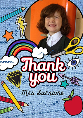 Thank You School Photo Card