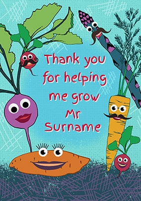 Helping Me Grow Personalised Card