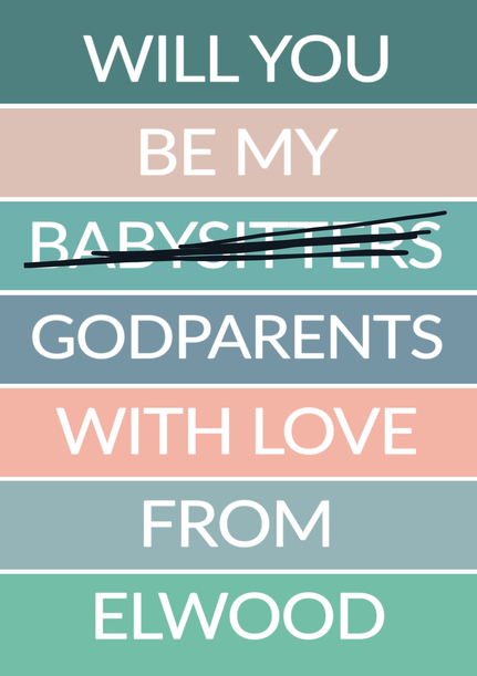 Will You Be My Godparents Christening Card