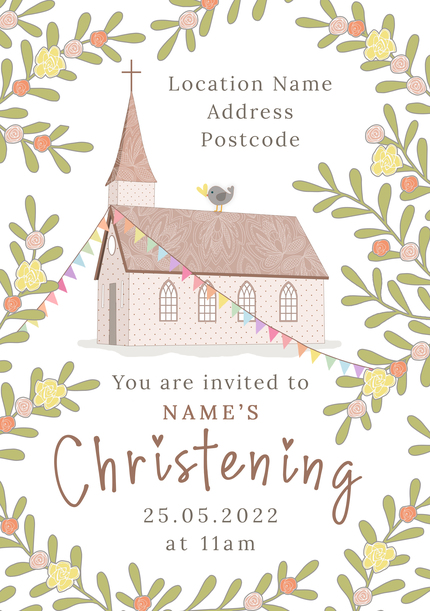 Christening Invitation Card