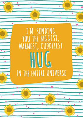 Cancer Research Warmest, Cuddliest Hug personalised Card