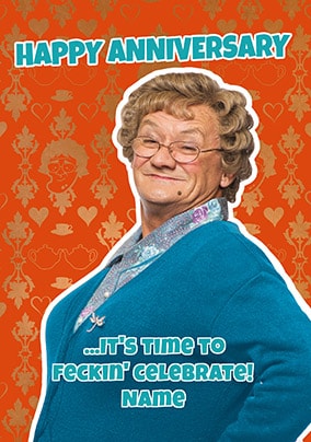Celebrate Anniversary Mrs Browns Boys Personalised Card