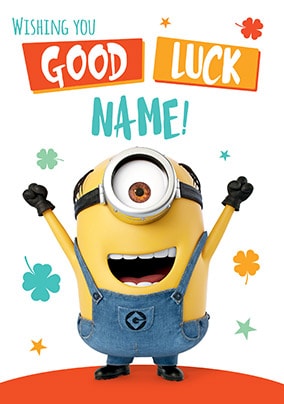 Despicable Me - Good Luck Personalised Card