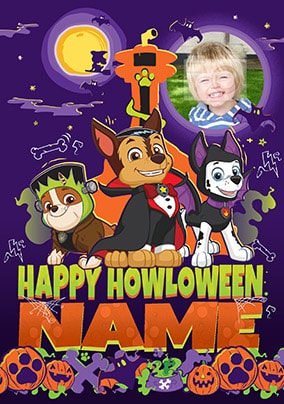 Happy Howloween Paw Patrol Photo Card