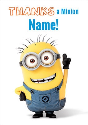 Thank You Despicable Me Thanks a Minion Card