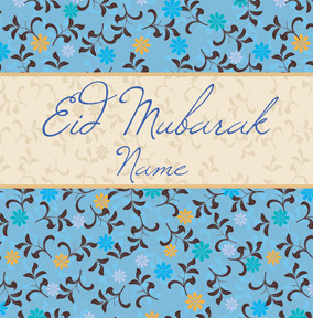 Eid - Blue Flowers