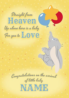 Dumbo New Baby Card