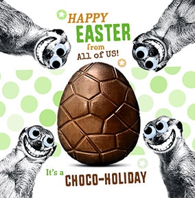 Happy Easter From All Of Us Personalised Card