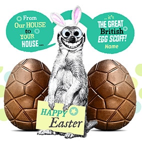 Egg Scoff Personalised Easter Card