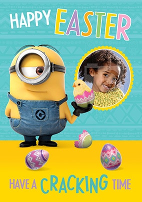 Despicable Me Cracking Easter Photo Card