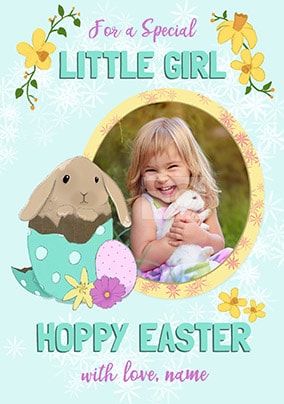 Special Little Girl Easter Photo Card