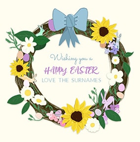 Happy Easter From The Family Personalised Card