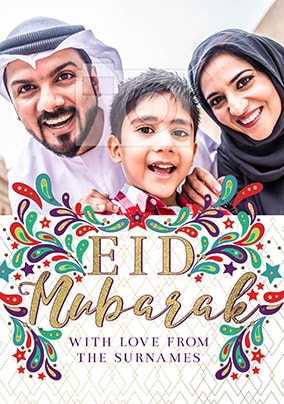 Eid Mubarak Photo Card