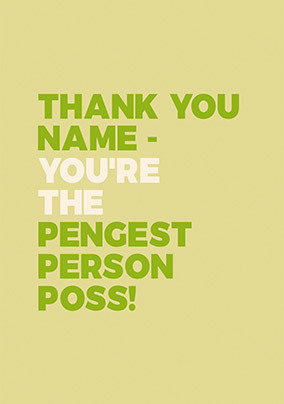 Pengest Person personalised Thank You Card