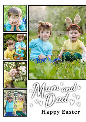 Essentials Multi Photo Upload Script Mum & Dad Easter Card