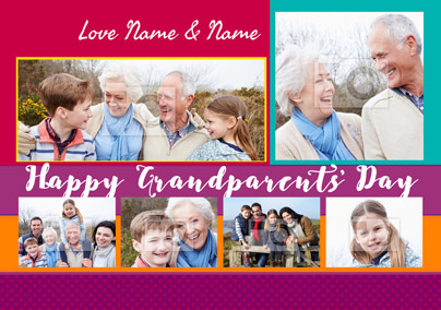 Essentials - Grandparents' Day Card Colourful Multi Photo Upload