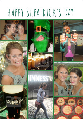 Essentials - St Patrick's Day Card Multi Photo Upload Portrait