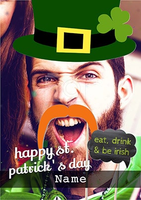 Eat Drink & Be Irish Photo Card