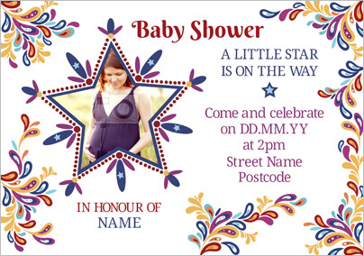 Folklore - Baby Shower Invitation Star on the Way