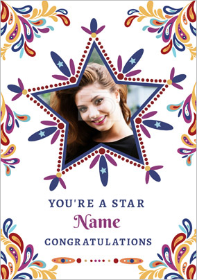 Folklore - Congratulations Card You're a Star Photo Upload