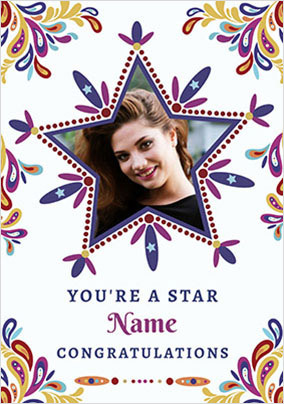 Folklore - Congratulations Card You're a Star Photo Upload