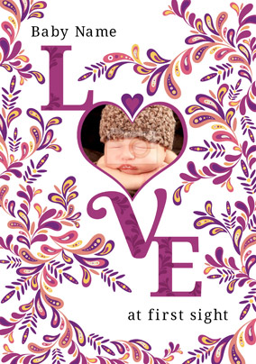Folklore - New Baby Card Love Photo Upload