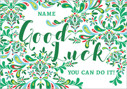 Folklore - Good Luck Card You can do it!