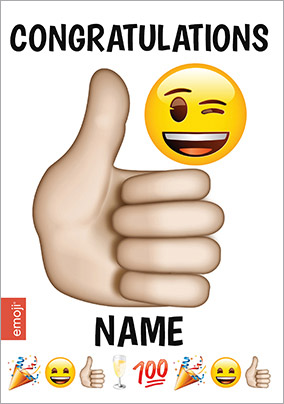 Emoji - Congratulations Card Thumbs Up