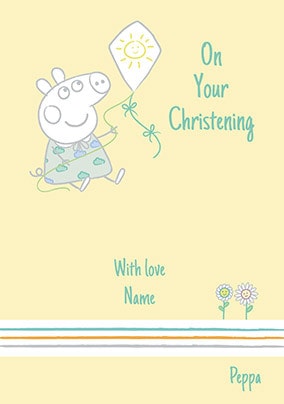 Peppa Pig - Christening Day Personalised Card