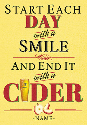 End your day with a Cider Card
