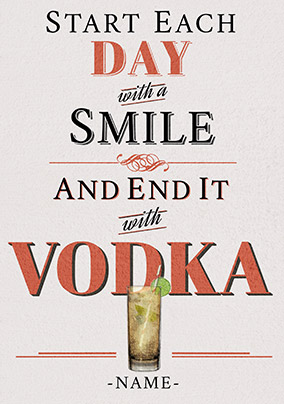 End your day with Vodka Card