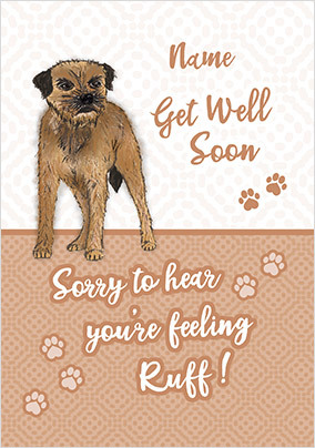 Sorry You're Feeling Ruff Personalised Card