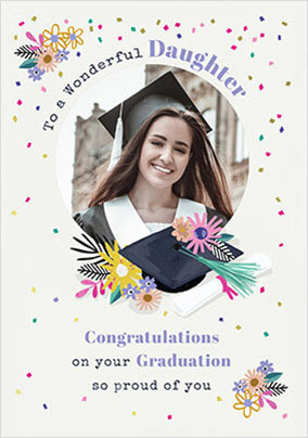 Daughter Graduation Photo Card