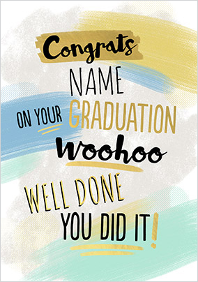 Well Done Graduation Personalised Card