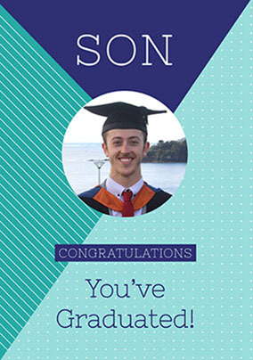 Son Graduation Photo Card