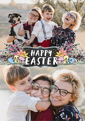 Happy Easter Blossom Multi Photo Card