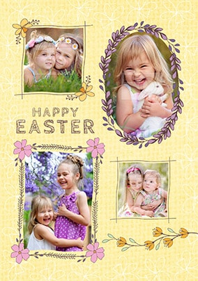 Happy Easter Frames Multi Photo Card