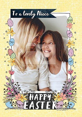 Lovely Niece Happy Easter Photo Card