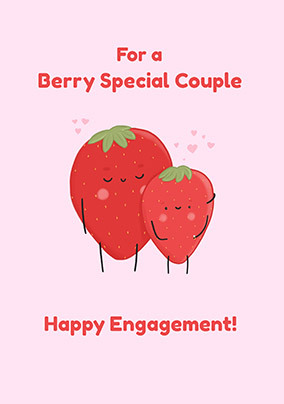 Berry Special Engagement personalised Card