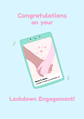 Lockdown Engagement personalised Card