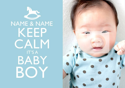 Keep Calm - Baby Boy Photo