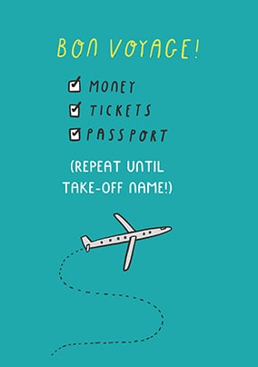 Happy Jet Setting Personalised Card