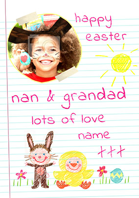 Love From Me Easter Card - Grandparents