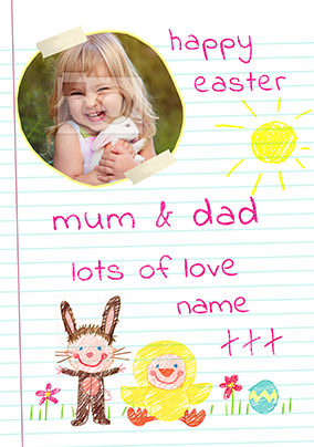 Love From Me Easter Card - Mum & Dad