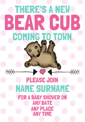 Look Who's Drawing - Baby Shower Invitation Girl Cub