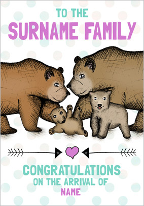 Look Who's Drawing - New Baby Card to the Family
