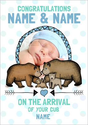 Look Who's Drawing - New Baby Card to the Parents Boy